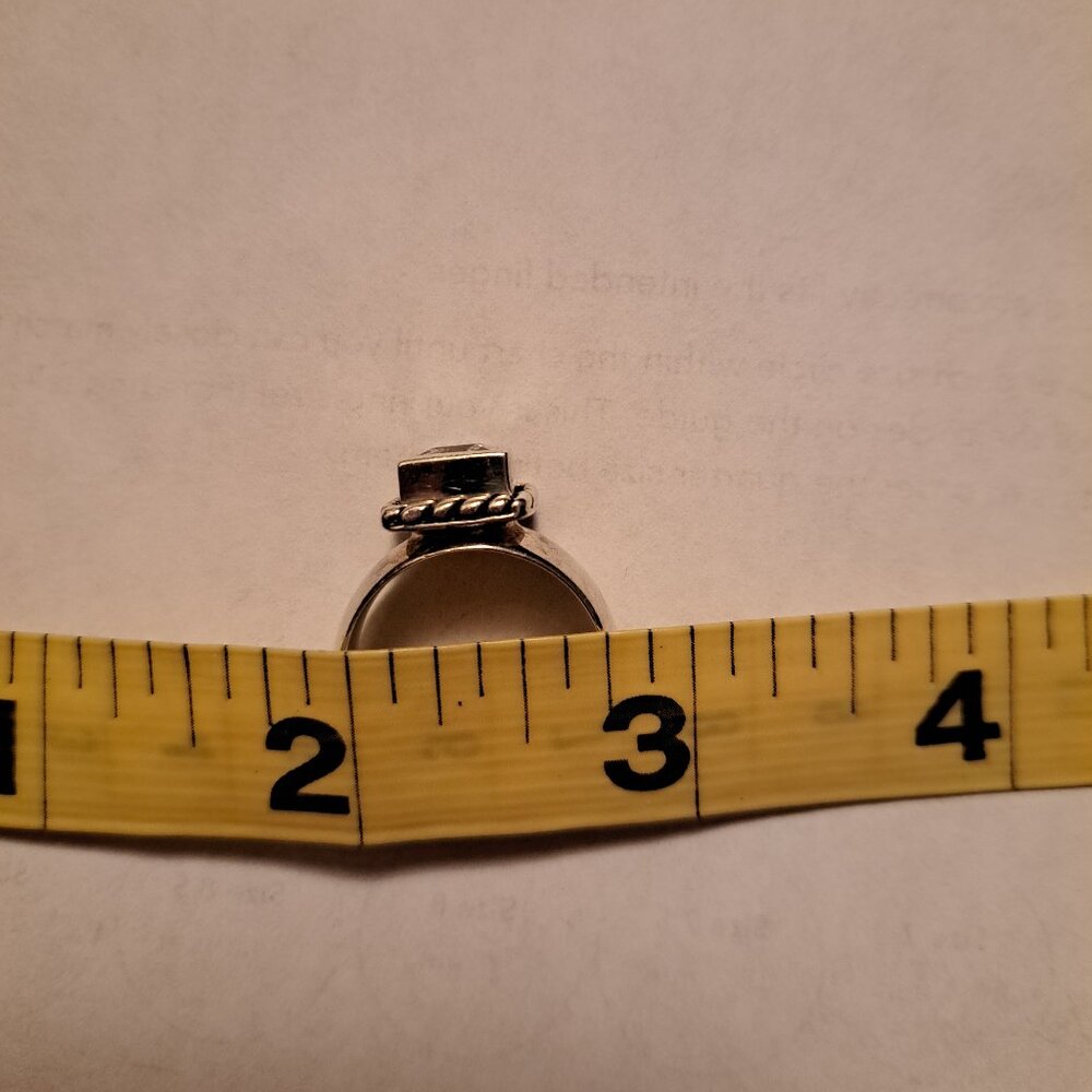 Vintage Silpada 925 Sterling Silver Princess Cut Cubic Zirconia Ring - Geometric - Picture 9 of 13